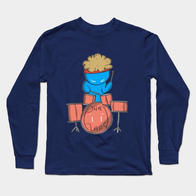 Phat Napp Drummer Long Sleeve T-Shirt by Phat Napp